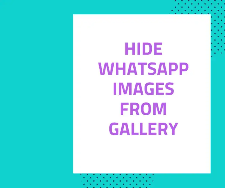 Hide Whatsapp images from gallery